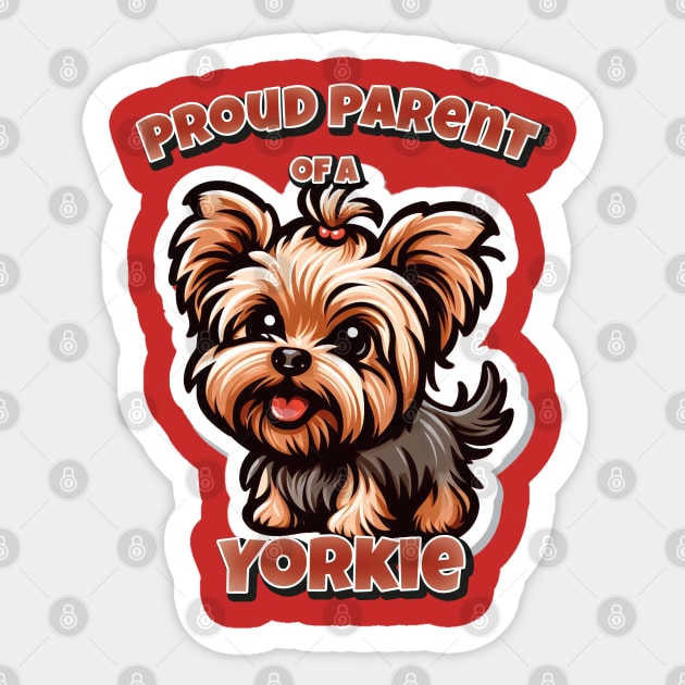 Yorkie dog cute Sticker by k9-tee